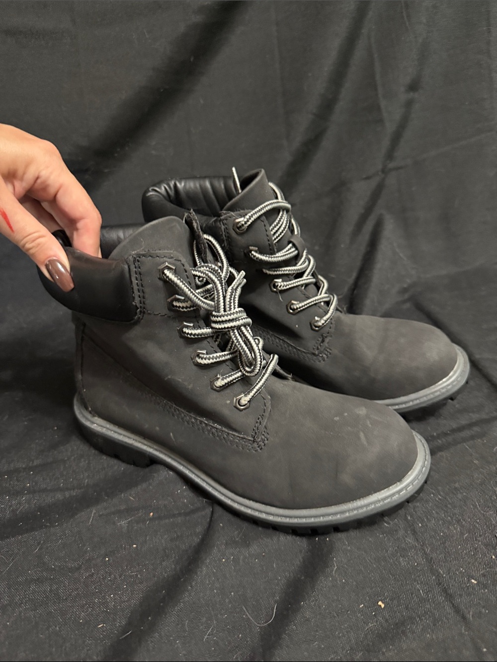 UNIONBAY Black Lace-Up Ankle Booties